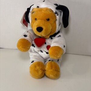 Disney Winnie The Pooh 13” Plush Valentine Day Dalmatian Pooh New With Tags